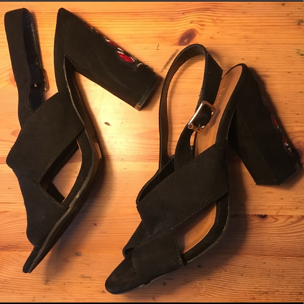 Bamboo Black Heels
